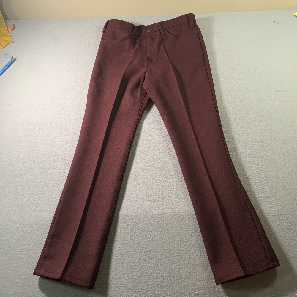 VTG Levis Saddleman Boot Jeans Mens 34/31 Maroon Red DEADSTOCK 10517-6188 #7688